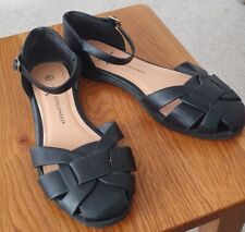 Black flat sandals for sale  BRISTOL