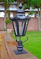 USED Ex-Display 86cm Victorian Hexagonal Driveway Pillar Light and Lantern Set for sale  Shipping to Ireland