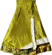 Incrível-art Saia Feminina Indiana Sari Envoltório Feita à Mão Reversível Vintage Hippie comprar usado  Enviando para Brazil