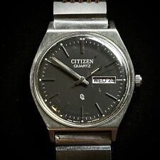 ✨ Relógio Citizen Quartz CQ Vintage Aço Inoxidável c.1980s - RETRO! comprar usado  Enviando para Brazil