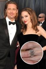Anel de casamento de noivado celebridade Angelina Jolie Inspire em prata argentina 935 comprar usado  Enviando para Brazil