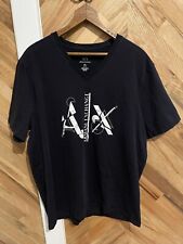 Usado, Camiseta masculina Armani Exchange preta manga curta gola redonda tamanho XL comprar usado  Enviando para Brazil