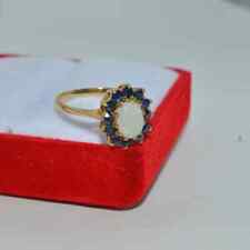 9ct Gold - Opal & Sapphire Ring, 9k 375 for sale  Shipping to South Africa