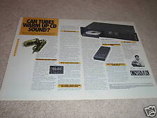 Carver SD/A-490t TUBE Cd Player Ad from 1991,2 pgs, Specs, Details, Audiophile for sale  Shipping to Canada