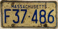 Massachusetts vintage license for sale  USA