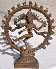 Vintage Nataraja Shiva Hindu God Lord Of The Dance Brass Statue Figurine Murti for sale  Shipping to Canada