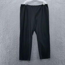 Pantalones de punto de puente elásticos con sistema Eileen Fisher 3X negros pierna delgada tirón segunda mano  Embacar hacia Mexico