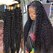 Used, Curly Human Hair Bundles 30 32Inch Water Deep Wave Bundle Extensions 3 4 Bundles for sale  Shipping to South Africa