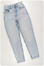 Zara Bershka Mom Jeans XXS 32 W24 białe spodnie marchewkowe spodnie z wysokim stanem przycięte na sprzedaż  Wysyłka do Poland