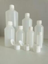 Natural HDPE Plastic Bottles & White SCREW Caps 30ml to 1Litre 24 HOUR DISPATCH, used for sale  Shipping to South Africa