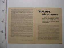 WW2 Flugblatt Tract propagande Guerre Propaganda Leaflet WWII Europe reveil 1943, usado comprar usado  Enviando para Brazil