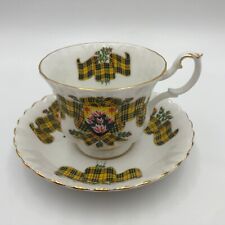 Xícara de chá e pires Royal Albert Scottish Tartan Series Macleod amarelo vermelho preto comprar usado  Enviando para Brazil