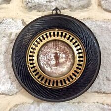 Vintage Round Wall Frame,Unusual Convex Glass,Creepy Old Photo Feature Display for sale  Shipping to South Africa