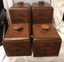 Vintage wood canister for sale  Pittsburgh