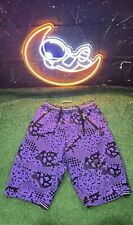 Puma Purple/Black All Over Print Long SweatsShorts Mens Size LG W32 Inch for sale  Shipping to South Africa
