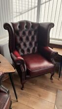 Chesterfield chair leather for sale  DROITWICH