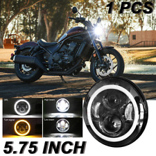 2023 Mais Novo Preto 5.75" 5-3/4 polegadas Led Hi/lo Feixe De Farol Para Moto Bicicleta comprar usado  Enviando para Brazil