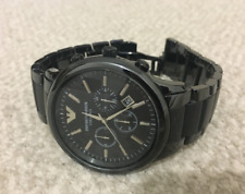 Relógio masculino cronógrafo mostrador preto cerâmica Emporio Armani Ar1451 comprar usado  Enviando para Brazil
