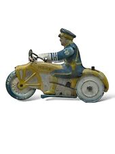 Vintage Marx Lata Litho Wind Up Police Motocicleta 8,5” Funciona! comprar usado  Enviando para Brazil