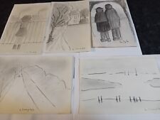 Five drawings signed for sale  CHESTER LE STREET