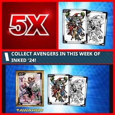 5 CORES + 5 B&W AVENGERS TINTA SÉRIE 24 2-TOPPS MARVEL COLLECT comprar usado  Enviando para Brazil