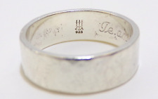 James Avery STERLING SILVER Te Amo Bay INSCRIBED Hand Hammered BAND RING Sz 7.75 for sale  Shipping to South Africa