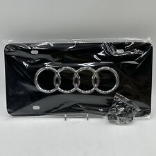 Anéis Audi inspirados arte preta 4 anéis aço inoxidável placa de licença hardware, usado comprar usado  Enviando para Brazil