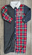 Baby Boy Clothes Vintage Ralph Lauren 9 Month Red Blue Green Plaid Lined Outfit for sale  Shipping to South Africa