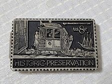 Historic Preservation 8 San Fransisco Cable Car Collectors Stamp Money Clip for sale  Shipping to South Africa