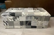 Grey patchwork ottoman for sale  CHELMSFORD