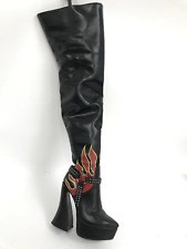 thigh boots leather for sale  RUGBY