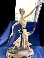 Tall Art Deco Italian Sculpture of Dancing Woman  by A. Santini for sale  Canada