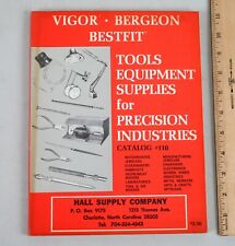 Jewelry 1969  Hall Supply Co. Precision Tool & Equipment Catalog Charlotte NC   for sale  Shipping to South Africa