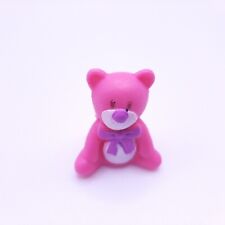 Usado, Casa de bonecas miniatura de brinquedo urso rosa com laço roxo & barriga branca PVC mini figura comprar usado  Enviando para Brazil