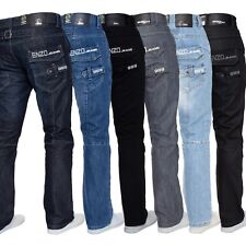 Calça jeans masculina perna reta designer Enzo ajuste regular toda cintura comprar usado  Enviando para Brazil