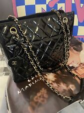 Chanel handbag blk for sale  LONDON