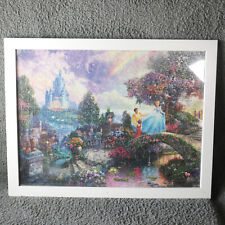 Thomas Kinkade Completed and Framed Cinderella Disney 24x18 Puzzle for sale  Shipping to South Africa