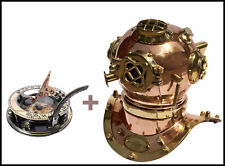 Usado, Capacete de bronze para mergulhadores + relógio de bolso bússola relógio de sol navegação barco comprar usado  Enviando para Brazil