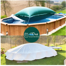 WONDERLA Green 4'x15' Above Ground Pool 0.4mm Winter Cover Cushion Pool Pillow, used for sale  Shipping to South Africa