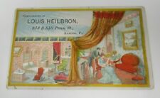 Cartões comerciais Louis Heilbron leitura PA tapetes móveis pano óleo loja de roupas de cama comprar usado  Enviando para Brazil