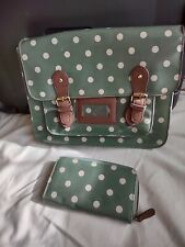 Spotty oilcloth satchel for sale  EXETER