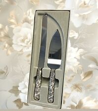 VTG Madison Avenue Pewter Silver Cake Knife & Server Set Wedding Design Handles for sale  Shipping to South Africa