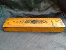 Vintage Wooden Box Pencil Case Slide Lid #114 In Good Condition for sale  SUNDERLAND
