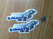 2 GIANT BMX STUNT TEAM BICYCLE RARE GLOSSY Decal Sticker Old School Collectible for sale  Shipping to South Africa