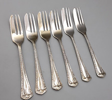 6 Vintage Art Deco EPNS Silver Plated Pastry Cake Forks - 13.5cm approx for sale  Shipping to South Africa