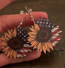 Sunflower earrings american for sale  Akron