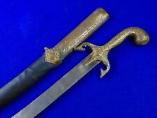 Vintage Antique Old Middle East Shamshir Display Sword w/ Scabbard, used for sale  Shipping to South Africa