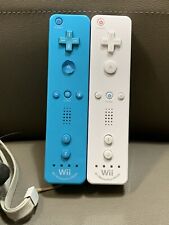 Controle remoto Nintendo OEM Wii branco azul Motion Plus lote 2 testado comprar usado  Enviando para Brazil