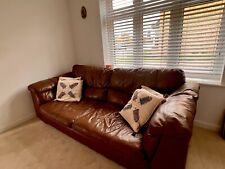 Real leather couch for sale  NORTHAMPTON