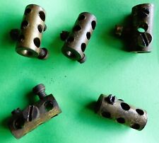 5x Vintage Meccano Outfit STRAIGHT COUPLINGS Part NO.63 Brass 1950s for sale  Shipping to South Africa